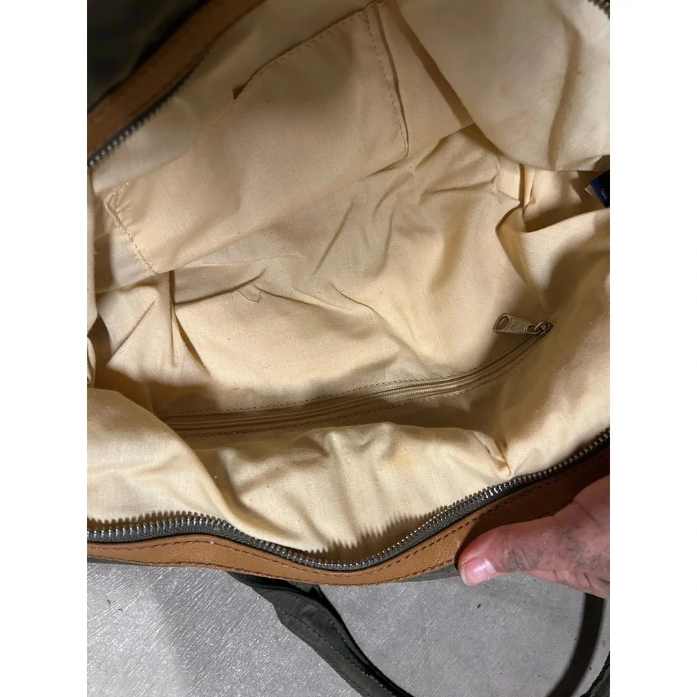 Gap Olive Green Utility Satchel Bag Multi-Pocket Travel Handbag